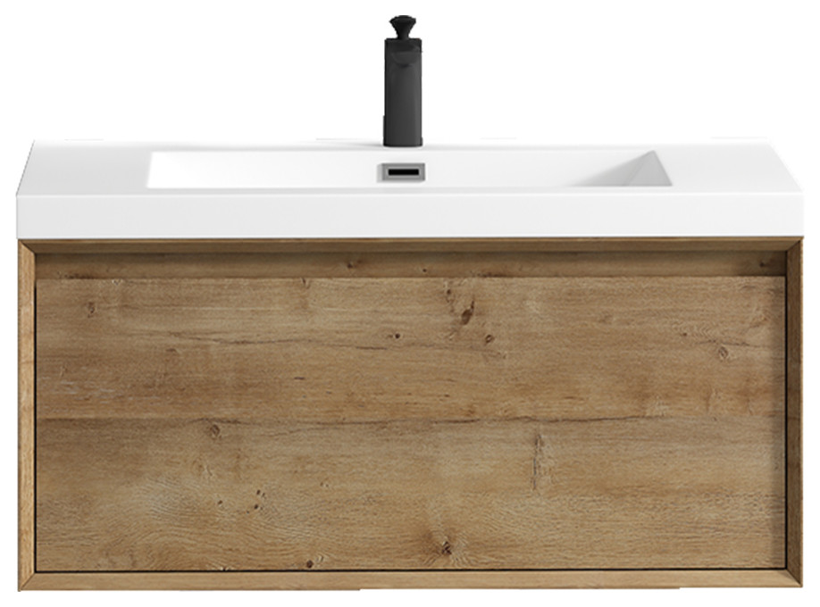 Aurora 36'' Wall Mounted Modern Bathroom Vanity Contemporary