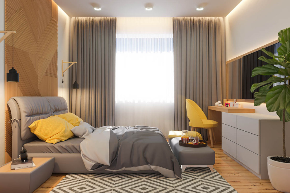 House project in Babenhausen, Germany. Guest bedroom