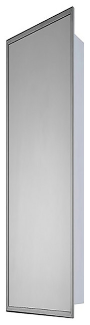 Deluxe Series Medicine Cabinet, 18"x60", Stainless Steel Frame, Surface Mount