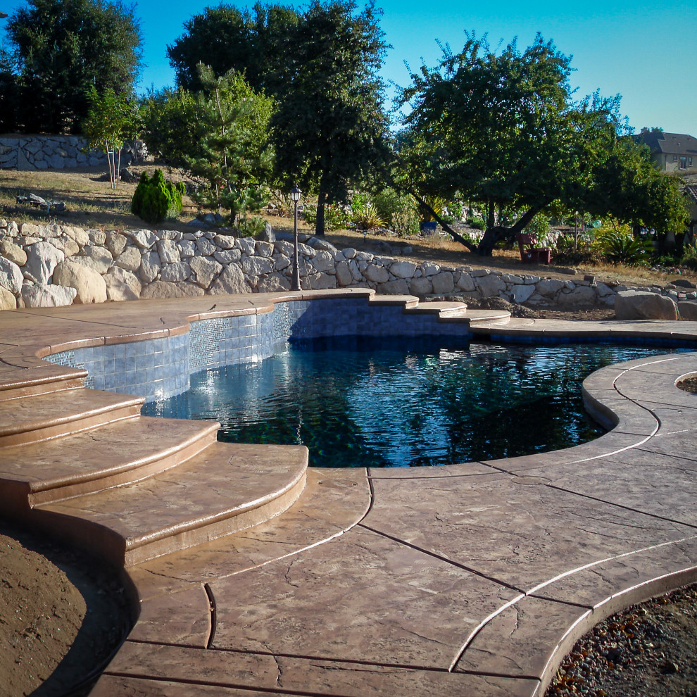 Rustic Custom Beds Rustic Ranch Resort Pool - Rustic - Pool - Sacramento - by Jim Chandler ...