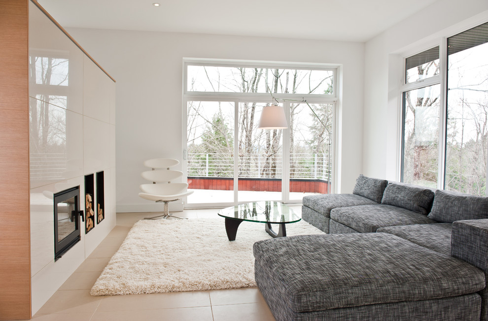 This is an example of a contemporary enclosed living room in Ottawa.
