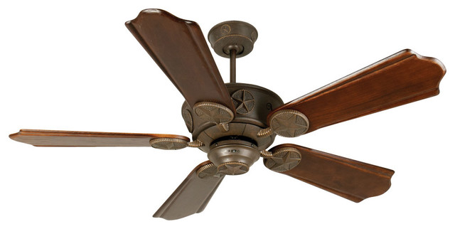 56 Custom Carved Blades Classic Ebony Southwestern Ceiling