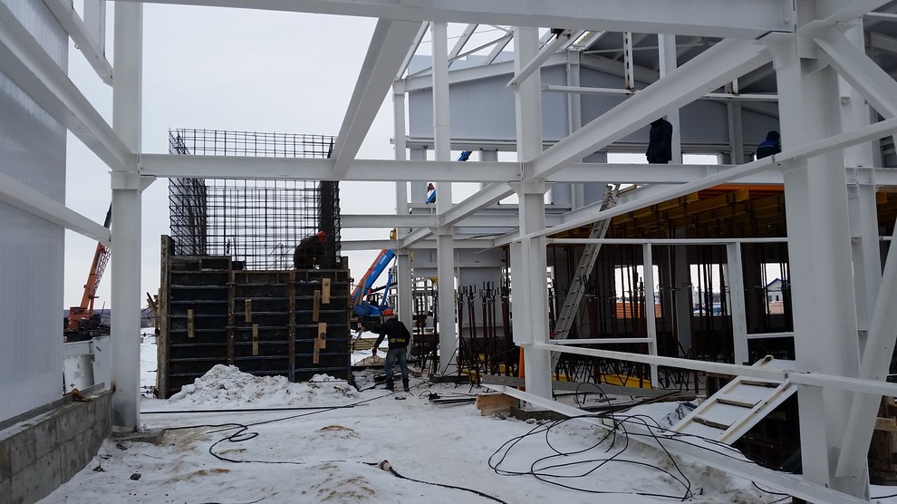 Строительство комплекса производственных зданий на территории завода