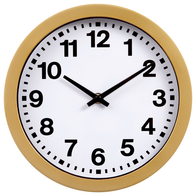 9" Round Wall Clock Contemporary Wall Clocks by Pinnacle Frames
