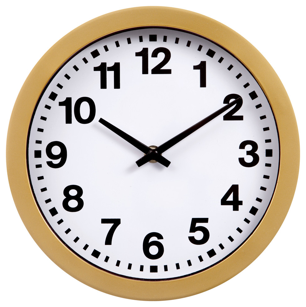 9" Round Wall Clock Contemporary Wall Clocks by Pinnacle Frames Houzz