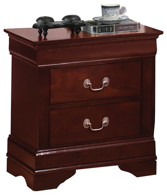 Louis Philippe Style Casual Night Stand, Black - Traditional - Nightstands And Bedside Tables ...