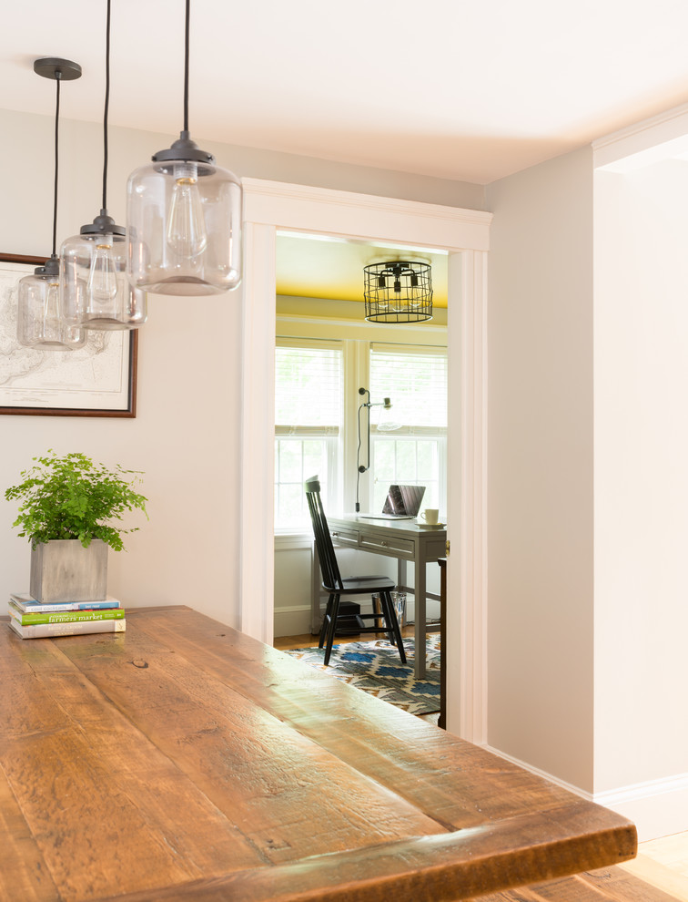 Transitional dining room photo in Boston