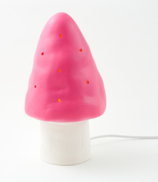 Fuchsia Pink Mushroom Lamp