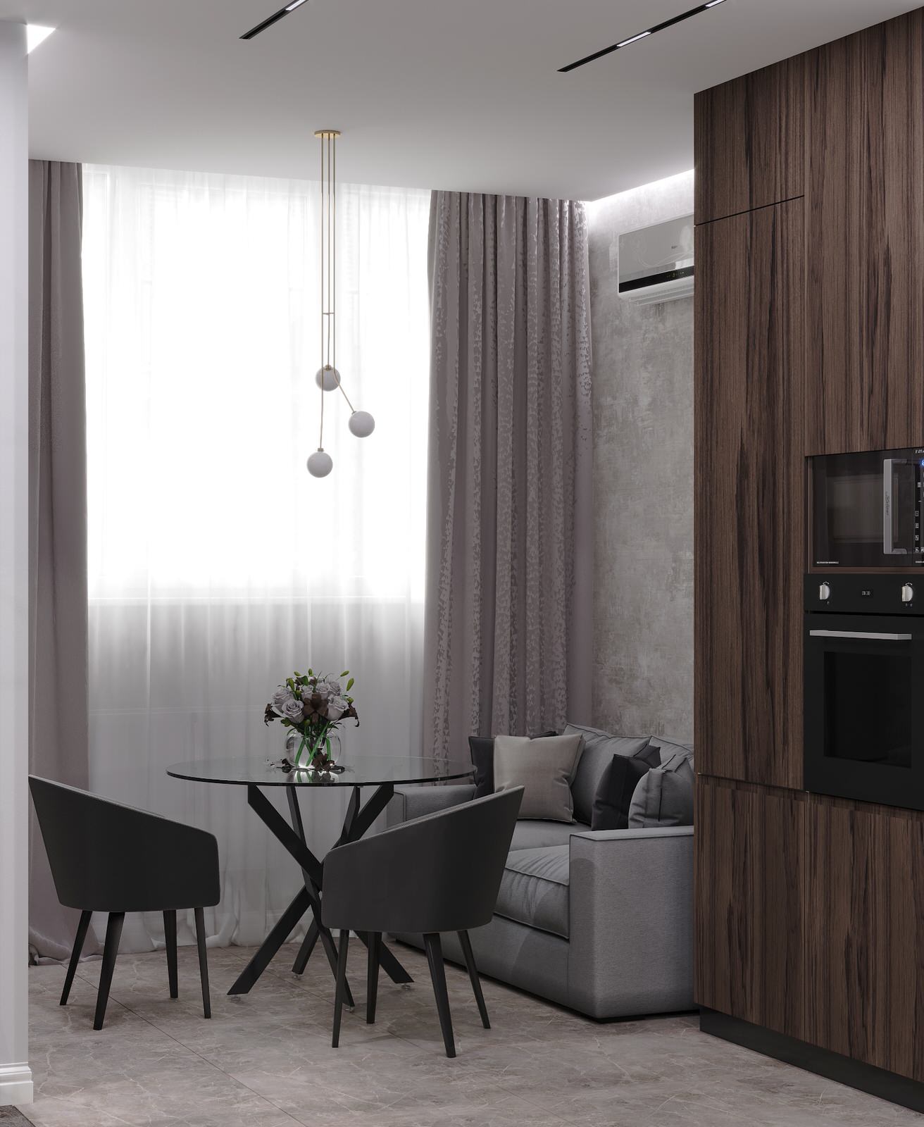 Кухня-гостиная, 14 кв.м., ЖК Вершина