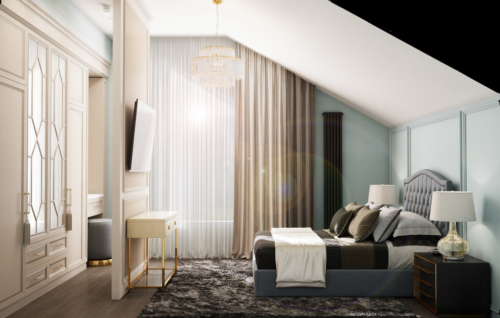 Изысканый интерьер в голубых тонах в г.Санкт-Петербург