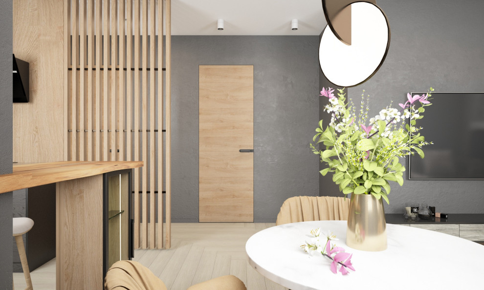 Дизайн интерьера однокомнатной квартиры ЖК Онега