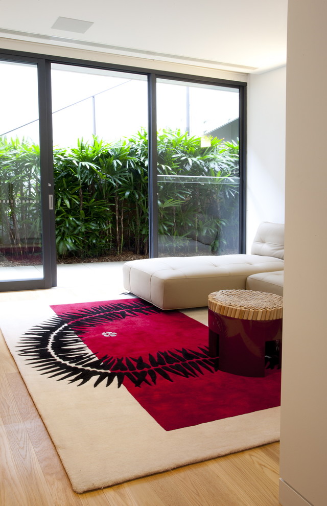 Inspiration for a tropical living room remodel in Copenhagen