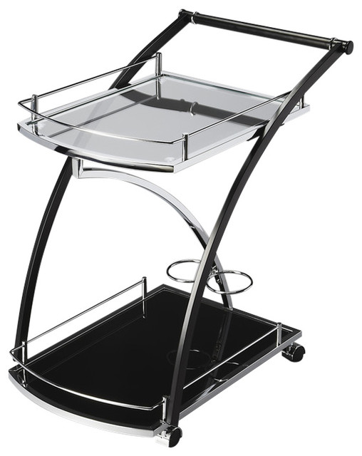 Butler Specialty Company Lana Modern Serving Cart, Black Bar Carts