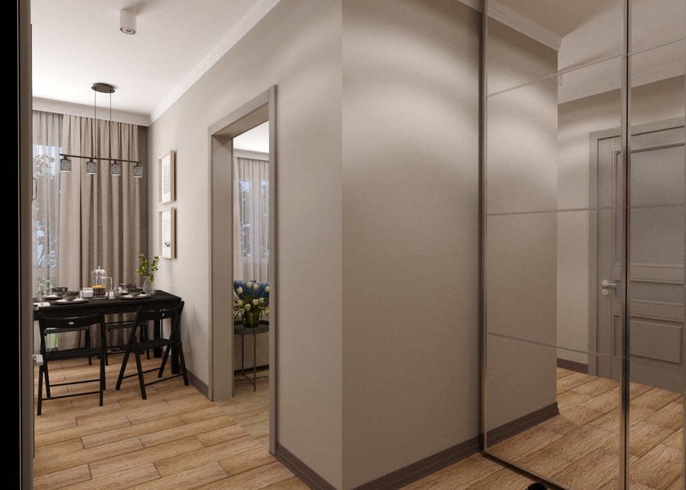 Яркое решение однокомнатной квартиры