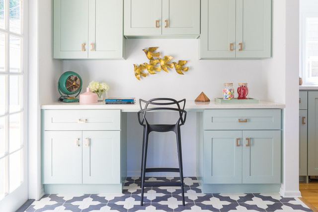 Chic Cottage Kitchen transitional-home-office