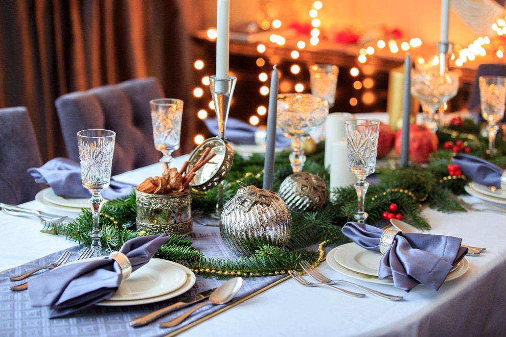 Сервировка новогоднего стола 2018 год