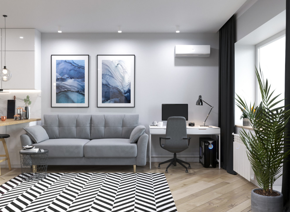 Евродвушка с объединенной кухней-гостиной