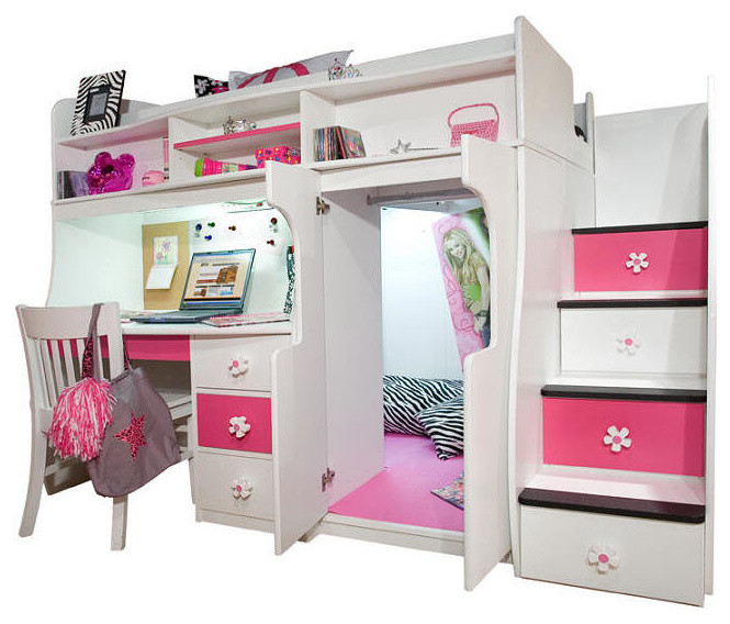 Elena's Twin Size Secret Stairway Loft Bed