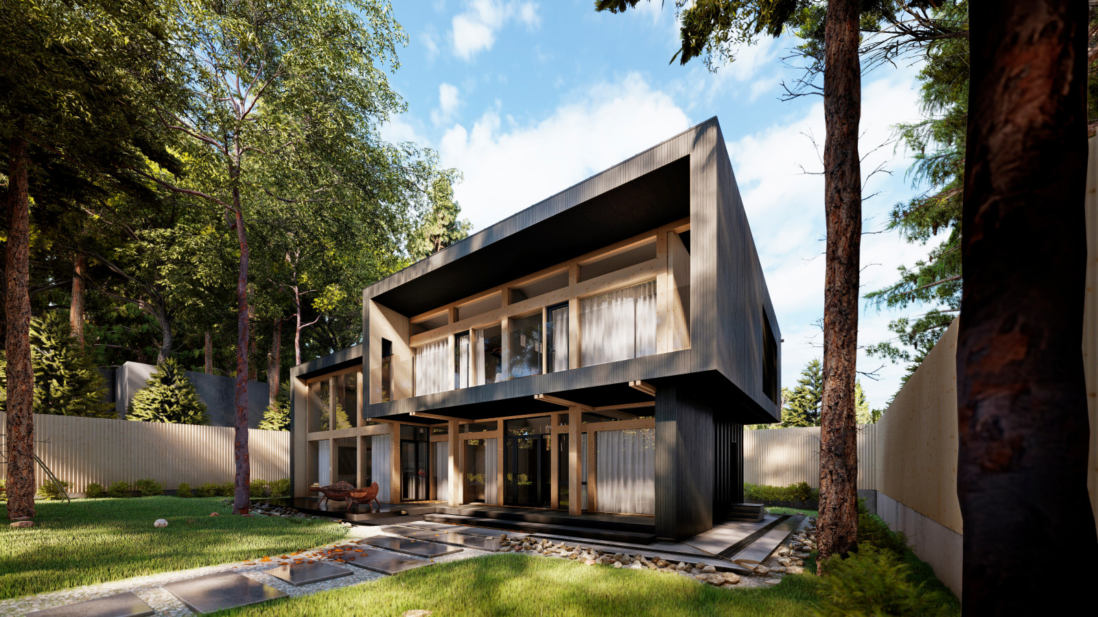 Штутгарт: фахверк с плоской кровлей