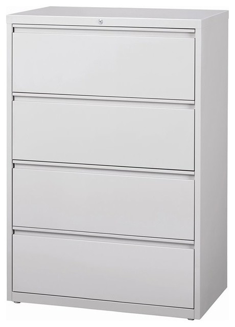 Hirsh 36 In Wide Hl8000 Series 4 Drawer Lateral File Cabinet Putty Transitional Filing Cabinets By Homesquare