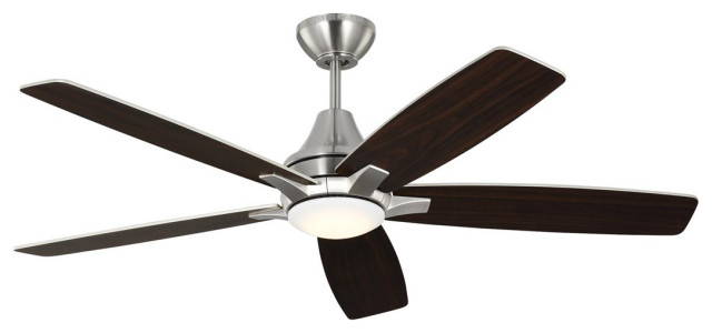Monte Carlo Lowden 52" Ceiling Fan WithLED Light Kit 5LWDR52BSD Brushed Steel