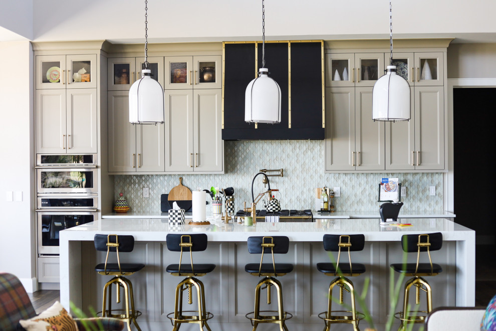 Example of an eclectic kitchen design in Denver