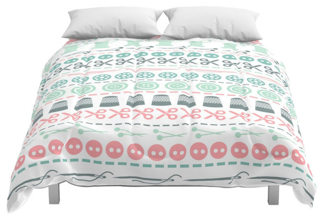 Society6 Sewing Comforter Contemporary Comforters And