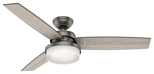 Hunter Fan Company 52" Sentinel Brushed Slate Ceiling Fan With Light and Remote