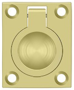 FRP175U3 Flush Ring Pull, 1-3/4" x 1-3/8", Bright Brass