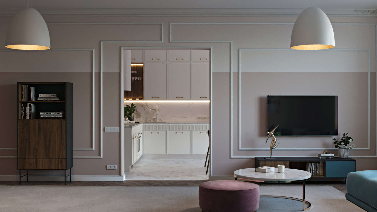 Проект трехкомнатной квартиры для дамы с собачкой.