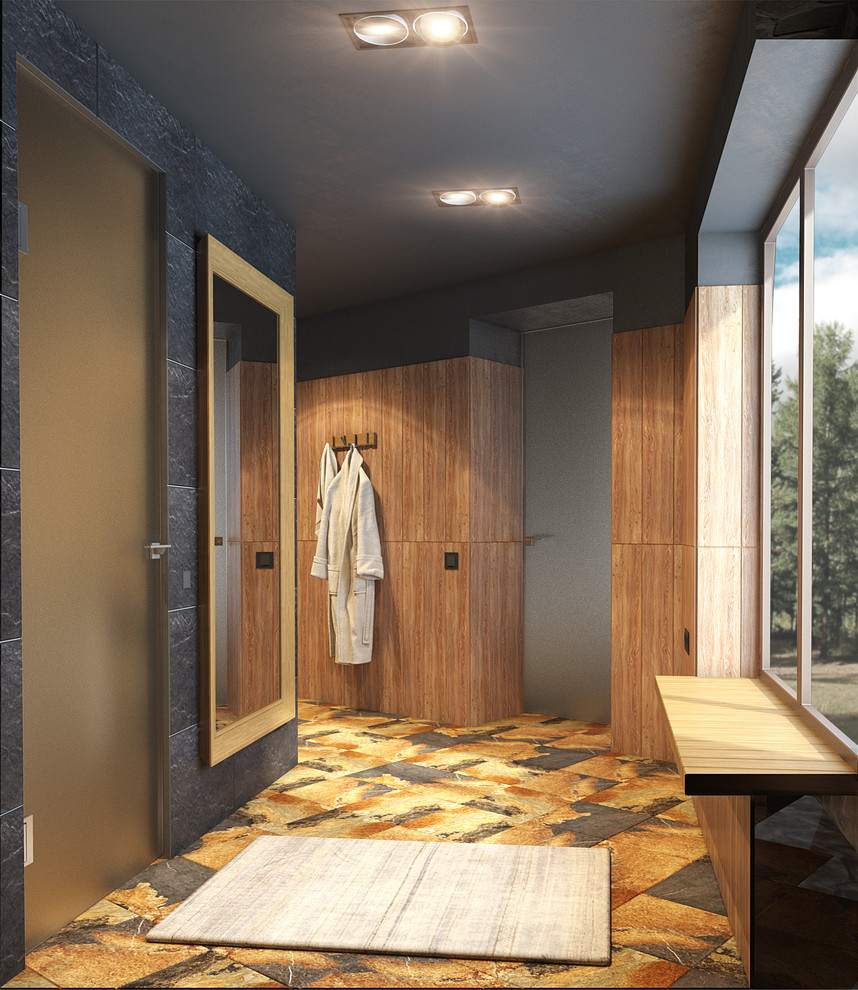 Баня со стеклянной крышей