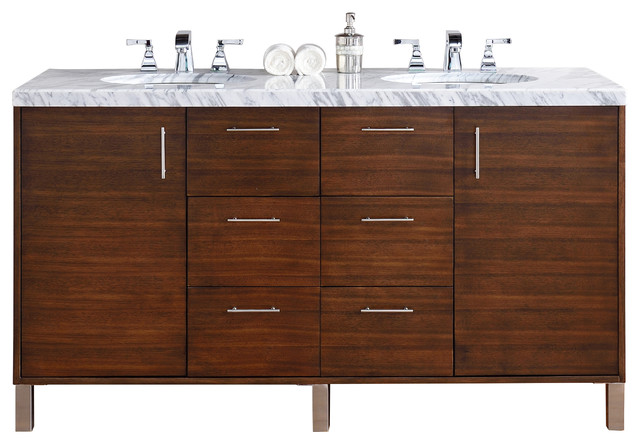 Metropolitan 60 Double Vanity American, 60 Double Sink Vanity Cabinet Only