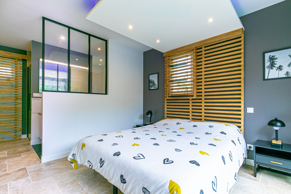 Transformation D'un Garage En Suite Parentale Contemporary Bedroom Toulouse by Interior