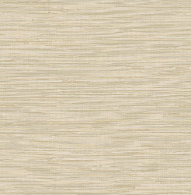 Tibetan Grasscloth Cream Peel and Stick Wallpaper, Sample, Swatch