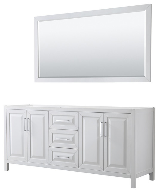 Daria 80 Double Vanity With 70 Mirror, 70 Bathroom Vanity With Top