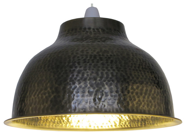 Hammered Metal Easy Fit Pendant Shade Hammered Metal Easy Fit Pendant Shade Lighting By Loxton