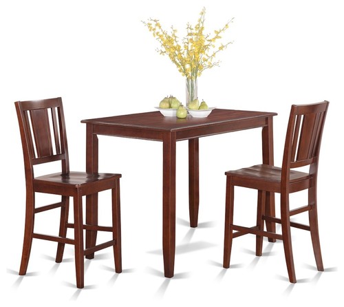 3 Pc Counter Height Table Set-Counter Height Table And 2 Counter Height Chairs