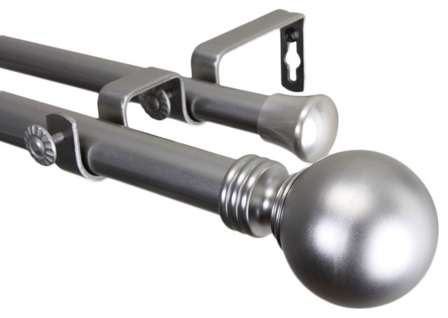 Rod Desyne Home Window Decorative Terra Double Curtain Rod 120 170