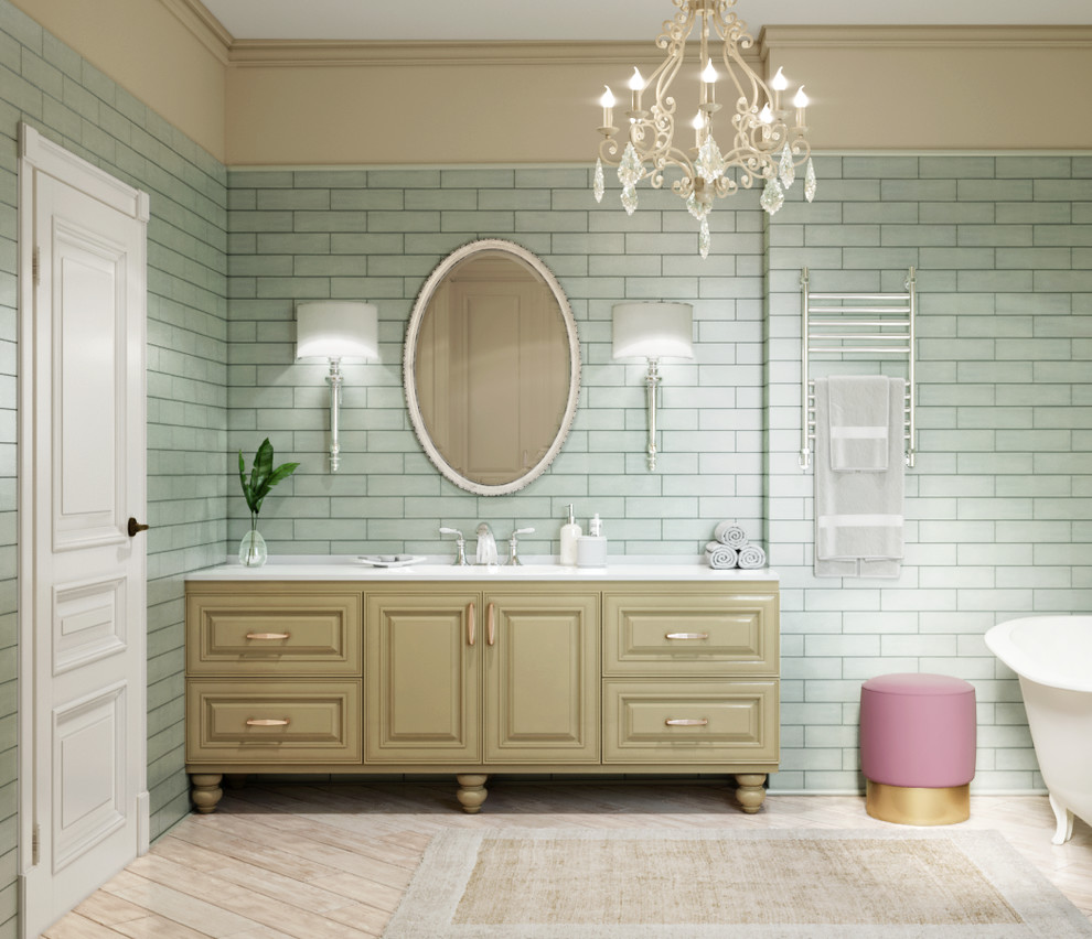 Загородный дом в оливковых тонах