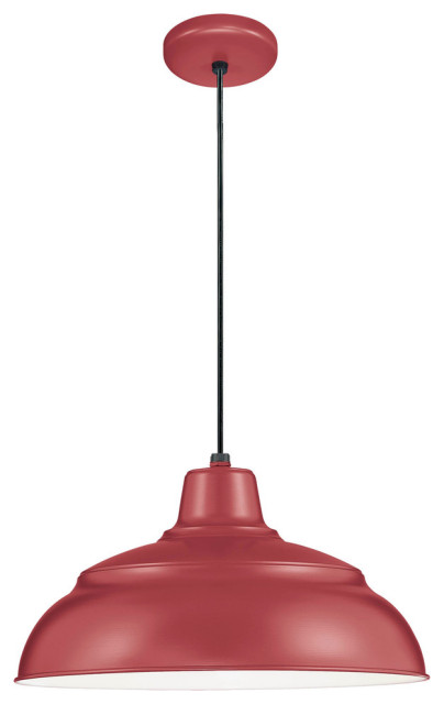 R Series Collection 17" Corded RLM Pendant (Wire Guard Sold Separately), Satin R