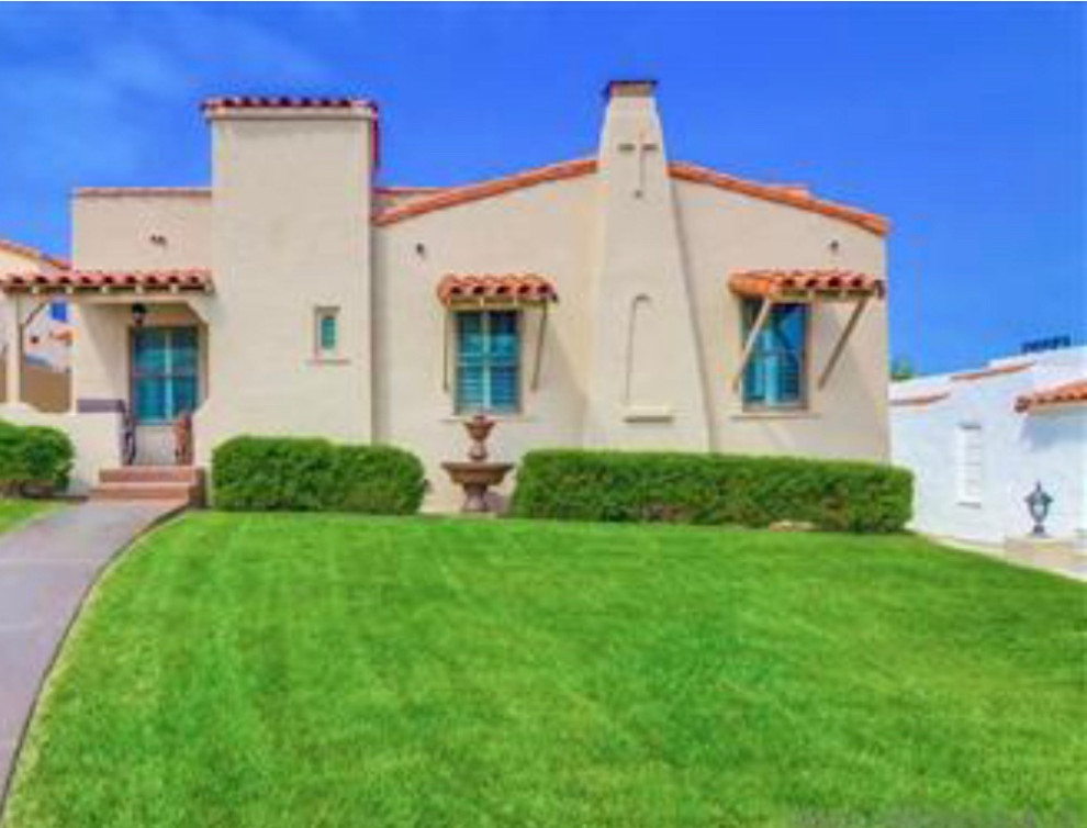 Exterior White Paint For Spanish Style Home