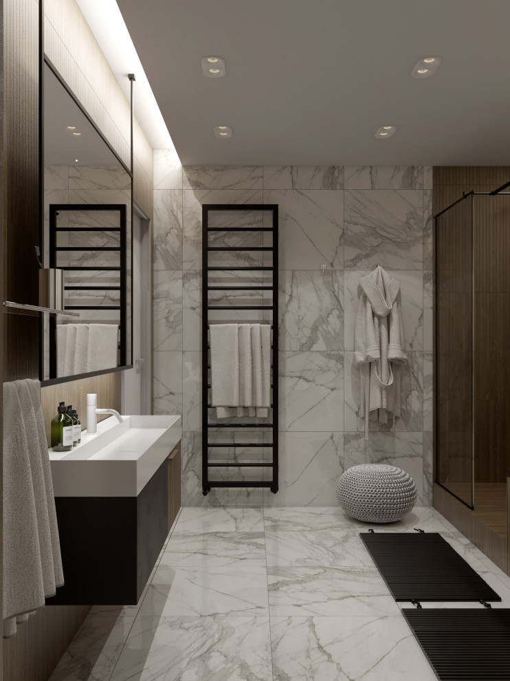 Проект квартиры 180 кв м «Монохром»