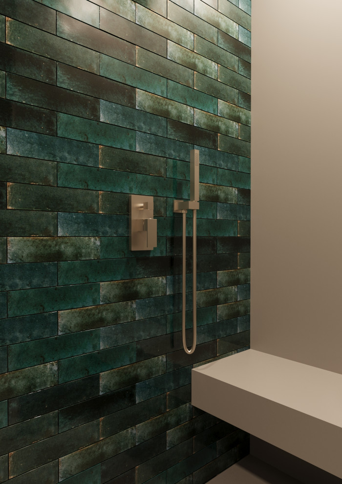 Дизайн-проект санузла микроцемент травертин