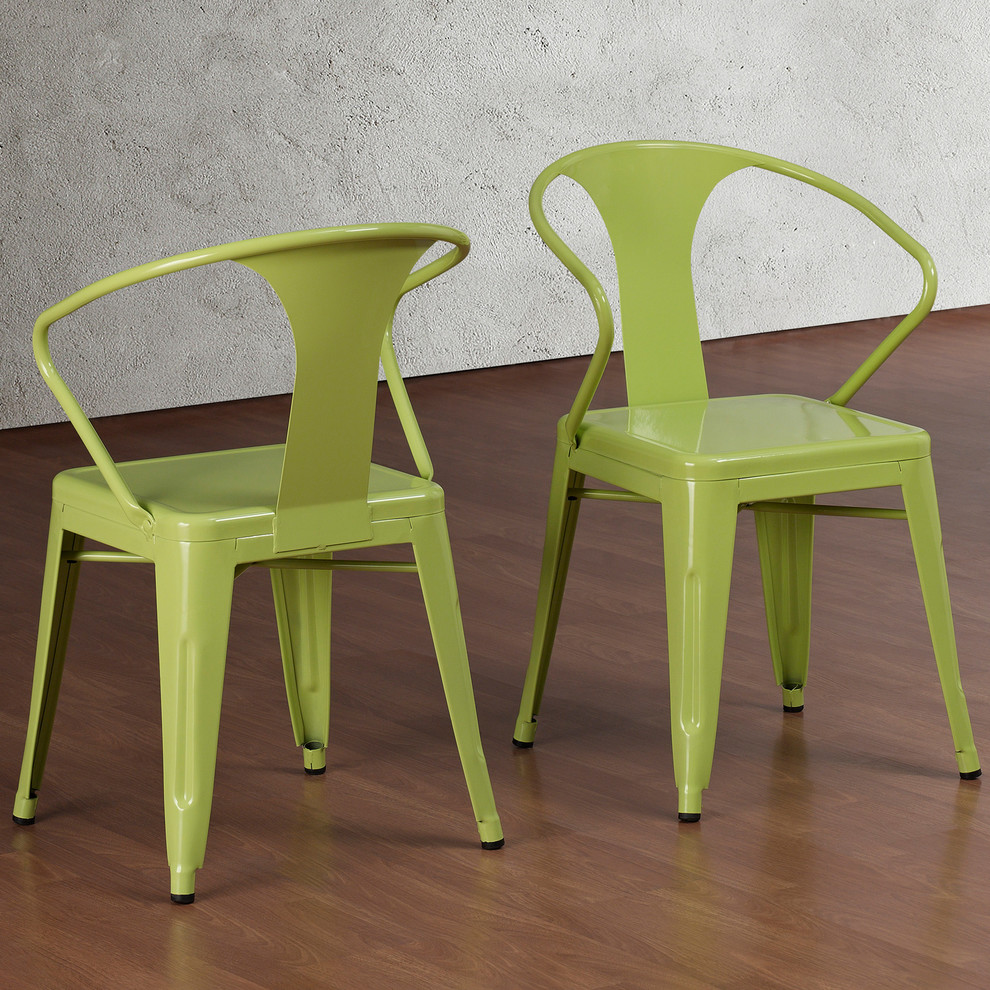 Limeade Tabouret Stacking Chairs (Set of 4)
