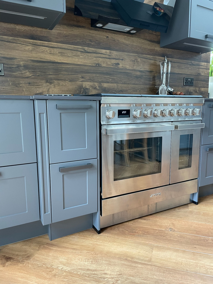 Grey Shaker Kitchen with Dekton worktops fitted in Worcester