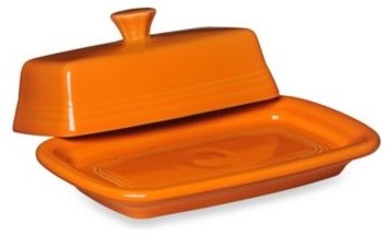 Fiesta Extra-Large Covered Butter Dish in Tangerine