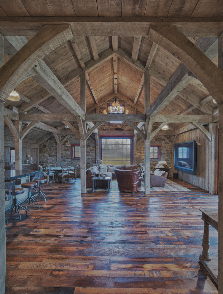 Party Barn, interior - Rustic - Living Room - Charlotte - by Carolina ...