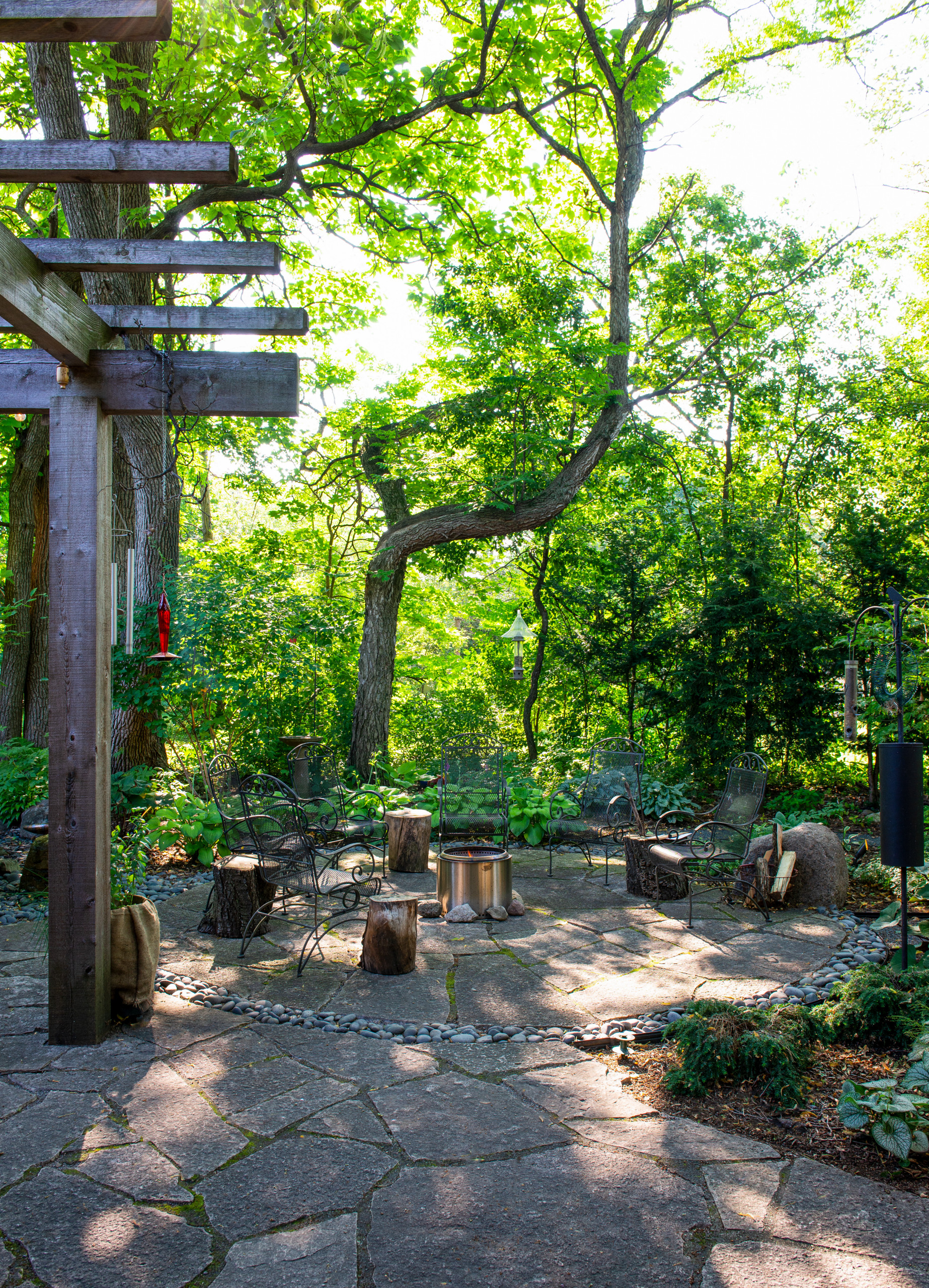 Rustic Backyard Landscape - Cedarburg, WI