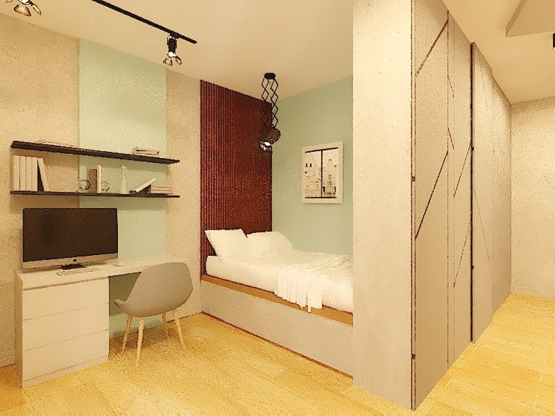 Дизайн студии 38,5 м2 ЖК Восточный