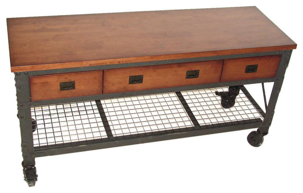 Rolling Workbench 72" - Industrial - Kitchen Islands And Kitchen Carts - by  Durasheds | Houzz